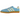 Adidas Gazelle Indoor Semi Blue Burst Almost Yellow baskets vue sous angle, tige en daim bleu vif et semelle extérieure en gomme classique