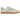 Adidas Gazelle 85 Crystal Sand Mint baskets en vue laterale avec une tige en suede beige clair et des details vert menthe