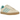 Adidas Gazelle 85 Crystal Sand Mint baskets en profil latéral avec daim beige, détails vert menthe et semelle blanche