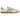 Adidas Samba OG Sporty & Rich Cream Blue baskets vue latérale avec tige en cuir crème, bandes bleues et semelle extérieure en gomme