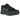 Nike P-6000 PRM Black Green Strike baskets vue latérale avec empeigne en cuir noir et détails vert néon contrastants sur la semelle