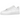 Nike Air Force 1 Low Liquid Metal Swoosh baskets vue latérale classique avec une tige en cuir blanc et un logo Swoosh argenté métallisé brillant