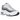 Nike Air Max 95 OG Diffused Blue baskets en vue angulaire avec la tige superposée iconique dans des tons bleus, lacets blancs et semelle blanche.
