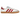 Adidas Samba OG White Burgundy Gum baskets vue latérale. Tige en cuir blanc avec bandes bordeaux et semelle en gomme classique.