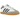 Adidas Samba OG White Night Indigo Gum baskets vue latérale avec empeigne en cuir blanc, trois bandes bleu marine et semelle en gomme classique.