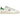 Adidas Stan Smith Sporty And Rich White Green baskets vue latérale avec empeigne en cuir blanc, talon vert et design classique à trois bandes perforées
