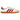 Adidas Samba Sporty & Rich White Collegiate Burgundy baskets en vue latérale inclinée avec cuir blanc, bandes bordeaux et semelle gomme