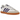 Adidas Samba OG White Energy Ink Gum baskets vue latérale avec empeigne en cuir blanc, bandes violettes, détails en daim et semelle en gomme