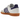 Adidas Samba OG White Energy Ink Gum baskets en vue latérale avec une empeigne en cuir blanc, des bandes violettes et une semelle en gomme
