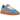 Adidas Handball Spezial Light Blue Wonder Clay baskets vue latérale avec empeigne bleu clair, détails en cuir marron et semelle gomme classique.