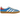 Adidas Gazelle Indoor Olympic Blue baskets en vue latérale avec empeigne en daim bleu clair, bandes en cuir blanc et semelle en gomme