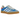 Adidas Gazelle Indoor Olympic Blue baskets vue de profil avec empeigne en daim bleu, trois bandes emblématiques et semelle en gomme