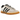 Baskets Adidas Gazelle Indoor Bad Bunny en vue latérale avec une tige en cuir marron, des bandes noires et une semelle extérieure en gomme translucide