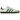 Adidas Samba White Green baskets vue latérale avec tige en cuir blanc, bandes vertes, bout en daim et une semelle classique en gomme.