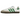 Adidas Samba White Green baskets profil latérale avec cuir blanc, bandes vertes, bout en daim et semelle en gomme classique