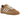 Baskets Adidas Samba OG Cardboard en vue latérale avec une tige en daim beige, bandes dentelées classiques, lacets blancs et semelle en gomme