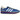 Adidas SL 72 RS Blue Scarlet baskets vue sous un angle élégant avec nylon bleu, bandes rouges, renforts en daim et semelle blanche