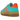 Adidas Gazelle Bold Mint Rush Impact Orange baskets vue latérale avec empeigne en daim vert menthe, semelle plateforme et bandes orange.
