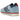 Adidas SL 72 RS Light Blue Better Scarlet baskets en vue latérale avec une empeigne bleu clair, des détails rouges et une semelle en gomme.