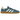 Adidas Handball Spezial Blue White baskets en vue angulaire avec tige en daim bleu, bandes en cuir blanc et semelle en gomme classique