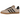 adidas Gazelle Wonder Taupe Night Indigo baskets de profil avec tige en suède marron, bandes blanches et semelle en gomme