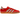 Adidas Gazelle Indoor Better Scarlet Hazy Green baskets vue sous angle avec daim rouge et details verts