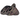 adidas Yeezy Foam RNR MX Carbon baskets en vue sous angle presentant un design en mousse multicolore noir, gris et marron avec des ouvertures