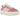 Adidas Gazelle Bold Super Pop Pink baskets en profil latéral avec une tige en daim rose et une semelle épaisse