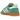 Adidas Handball Spezial Sporty And Rich Green baskets en vue angulaire avec tige en daim vert, détails blancs et semelle en gomme marron