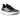 adidas Ultra Boost 5X Core Black Cloud White Carbon baskets de profil avec une tige en mesh noir et blanc et des bandes emblématiques