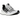 Adidas Ultra Boost 1.0 Cloud White Core Black Iron Metallic baskets vue de profil avec empeigne blanche, cage noire à trois bandes et semelle Boost blanche.