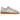 adidas Handball Spezial Grey Off White baskets vue latérale avec empeigne en daim gris, détails blancs, semelle en gomme et les trois bandes.