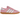Adidas Hamburg Bliss Pink baskets vue latérale classique avec tige en daim rose, bandes blanches, lacets plats et semelle extérieure en gomme