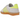 Adidas Gazelle Indoor Silver Dawn Solar Yellow baskets vue latérale avec empeigne en daim violet, bandes en cuir jaune et semelle en gomme