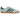 Adidas Gazelle Indoor Clear Mint Black Gum baskets en vue sous un angle avec tige en daim vert clair, détails noirs et semelle gomme