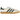 Adidas Gazelle Indoor Cream White Collegiate Green Gum baskets en vue latérale avec daim crème, bandes vertes et une semelle gomme classique