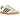 Adidas Gazelle Indoor Cream White Collegiate Green Gum baskets vue latérale avec tige en cuir crème, bandes vertes et semelle extérieure en gomme.