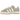 Adidas Campus 00s Blanch Cargo baskets vue latérale avec empeigne en daim olive, lacets larges blancs et semelle en caoutchouc blanc