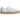 adidas Sambae Clear Mint baskets en vue de profil avec tige bleu clair, semelle en gomme et détails blancs