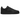 Nike Air Force 1 Low Retro Premium Triple Black Badgeless baskets vue latérale avec empeigne en cuir noir, lacets assortis et semelle entièrement noire.