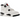 Baskets Air Jordan 4 Retro OG Flight Club en vue latérale avec empeigne en cuir blanc, détails ciment gris et unité Air visible.