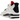 Baskets Air Jordan 4 Retro OG Flight Club en vue angulaire avec tige en cuir blanc, détails gris, logo rouge et unité Air visible dans la semelle.