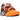 Nike Air Max Plus Homecoming Safety Orange baskets vue angulaire avec tige dégradée orange, logo TN emblématique au talon et semelle noire