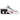 Nike Shox MR4 Mule Martine Rose Metallic Platinum Varsity Red baskets vue latérale avec empeigne métallique brillante, détails rouges et talon Shox visible.