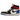 Air Jordan 1 Retro High OG SP Fragment x Union LA Varsity Red Sport Royal baskets en vue latérale avec talon rouge, avant-pied bleu et logo Swoosh noir.