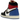 Air Jordan 1 Retro High OG SP Fragment x Union LA Varsity Red Sport Royal baskets en vue latérale avec un coloris rouge, blanc et bleu et tige en cuir
