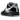Nike Air Force 1 Low Syna Central Cee Black White Smoke Grey baskets vue latérale avec empeigne en cuir noir, détails gris et semelle blanche