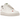 Baskets Nike Air Force 1 Low Pegasus Pack Sail vue latérale avec empeigne en cuir crème, double logo swoosh et lacets épais distinctifs.