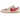 Air Jordan 1 Retro Low OG SP Travis Scott Sail Tropical Pink baskets en vue latérale avec Swoosh inversé, semelle claire et lacets roses.