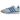 Adidas SL 72 RS Clear Sky Blue baskets vue latérale avec empeigne bleu clair, détails blancs, semelle en gomme et logo Adidas classique